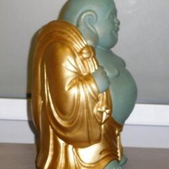 Buddha patsas, antiikin vihreä kulta, sisustukseen
