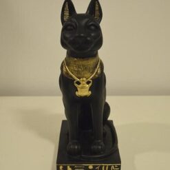 Kissapatsas, musta Bastet, kuvattu edestä