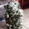 Baby Dragon patsas, betonipatsas, äidin kanssa
