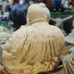 Buddhapatsas, valkoinen, kuvattu takaapäin