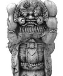 Ganesha patsas, norsun toinen puoli