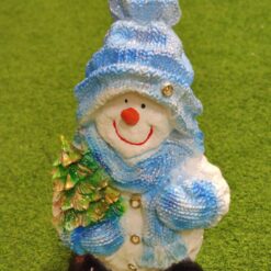 Lumiukkopatsas ja kuusi, sininen