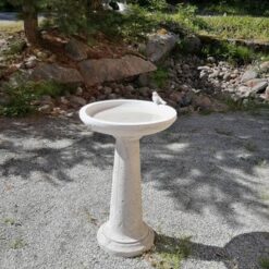 Lintuallas jalustalla, tuotekuva